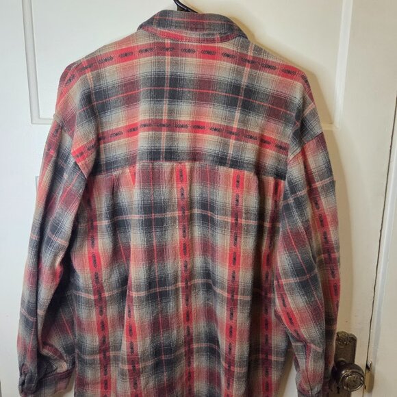 Vestco Red Flannel Long-sleeve Button-down Shirt - Picture 2 of 4